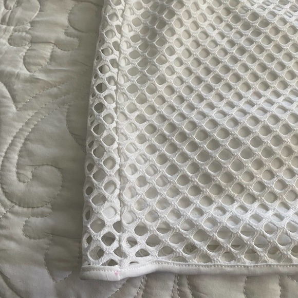 Alexia Admor White Eyelet Mini Cocktail Party Dress size Small - Picture 9 of 10